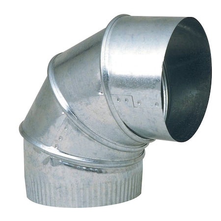 6 In. D X 6 In. D Adjustable 90 Deg Galvanized Steel Furnace Pipe Elbow